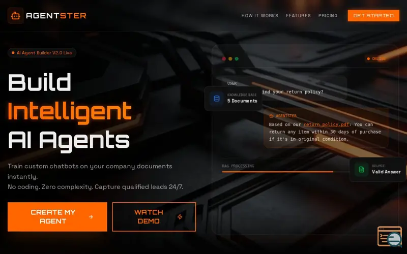 Screenshot of AgentSter