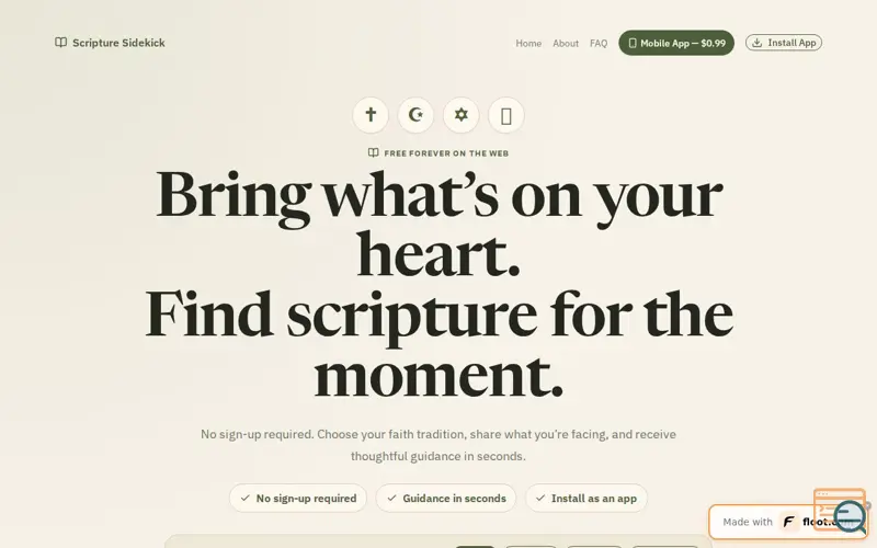 Screenshot of Scripture Sidekick