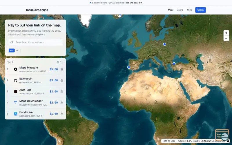 Screenshot of Land Claim