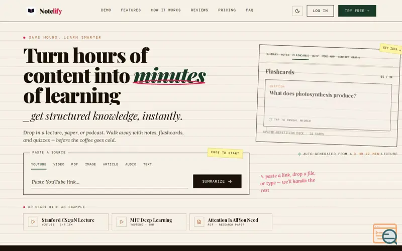 Screenshot of Notelify