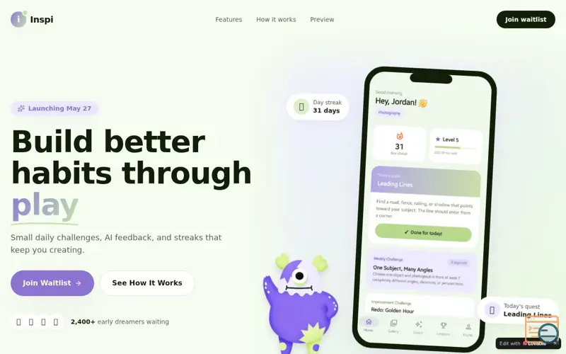Screenshot of Inspi