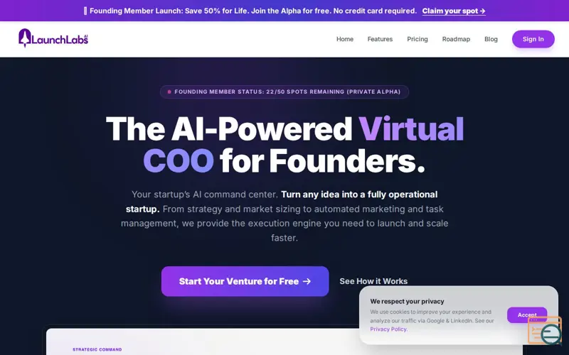 Screenshot of Launch Labs AI