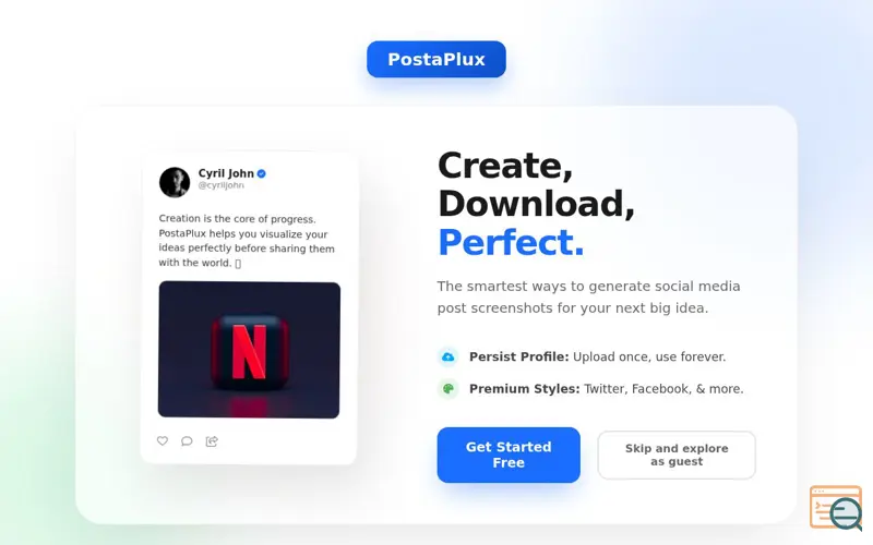Screenshot of PostaPlux