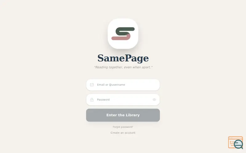 Screenshot of SamePage - Read Together