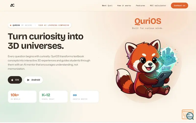 Screenshot of QuriOS AI