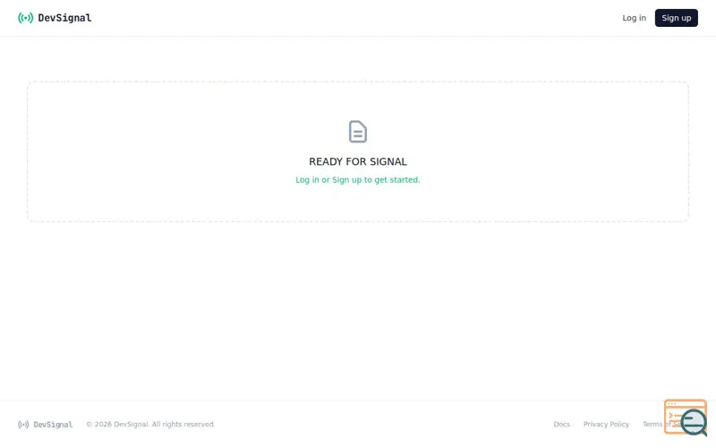 Screenshot of DevSignal