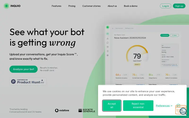 Screenshot of Inquio