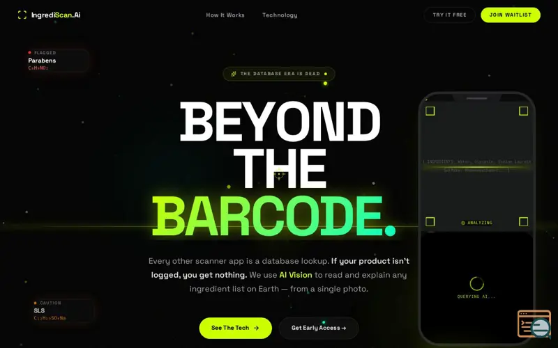 Screenshot of IngrediScan.Ai