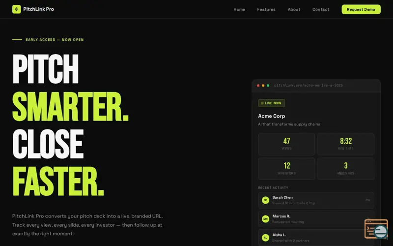 Screenshot of Pitch Link