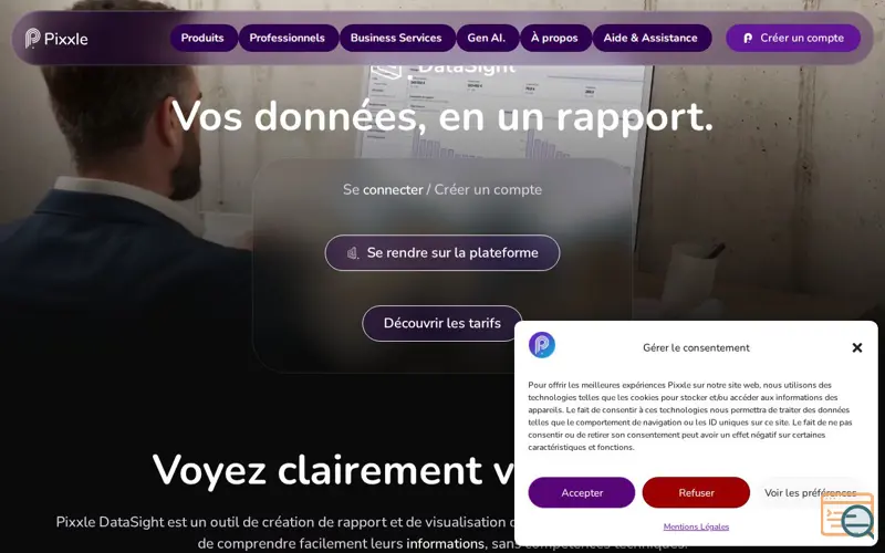 Screenshot of Pixxle Datasight