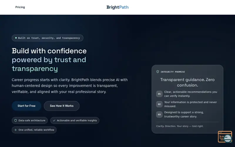 Screenshot of BrightPath – Career OS