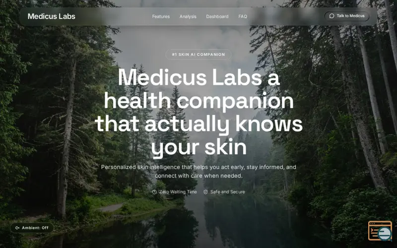Screenshot of Medicus Labs™