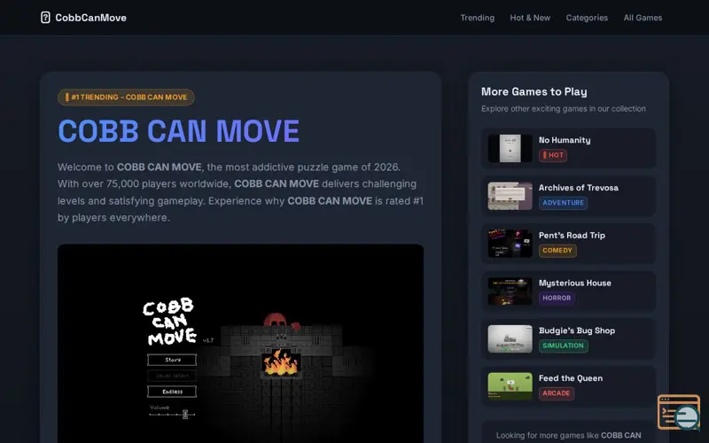 Screenshot of COBB CAN MOVE - Free Online Puzzle Game