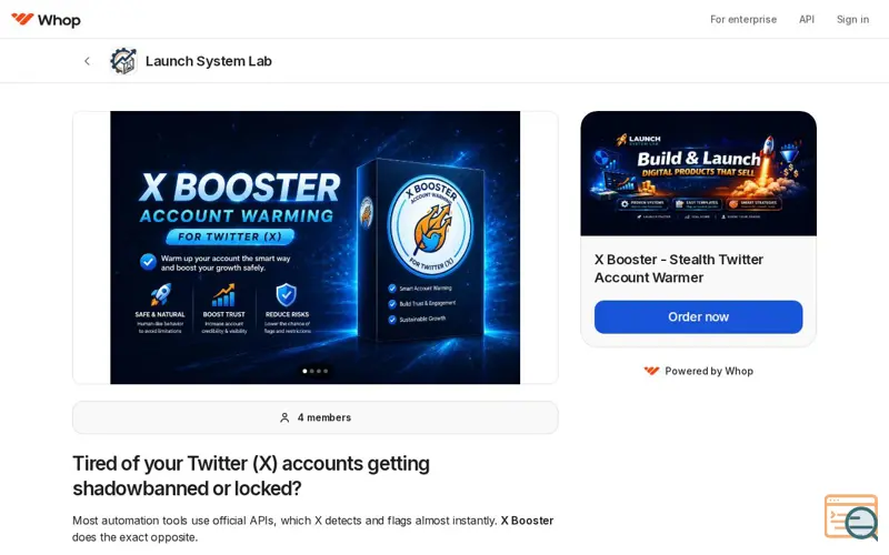 Screenshot of X Booster