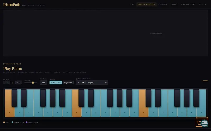 Screenshot of PianoPath