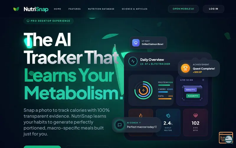 Screenshot of NutriSnap