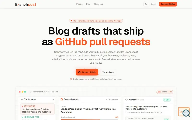 Screenshot of Branchpost