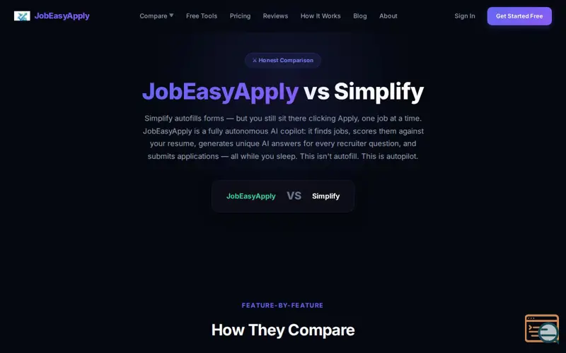 Screenshot of Jobeasyapply