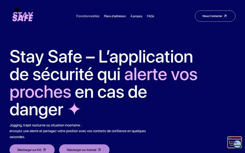 Screenshot of Stay Safe Live: Alerte SOS, a launch using OVHcloud