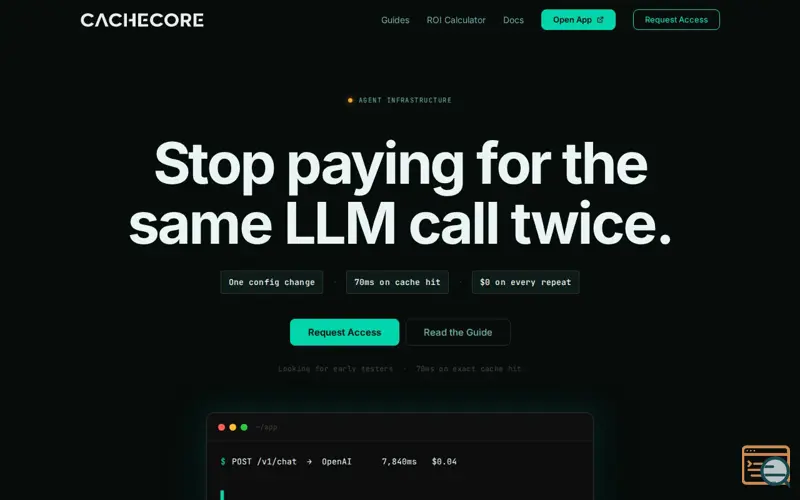 Screenshot of CacheCore