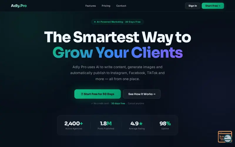 Screenshot of Adly Pro