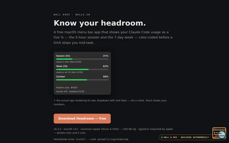 Screenshot of Headroom