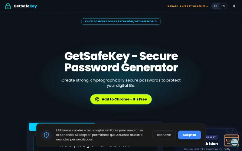 Screenshot of SafeKey