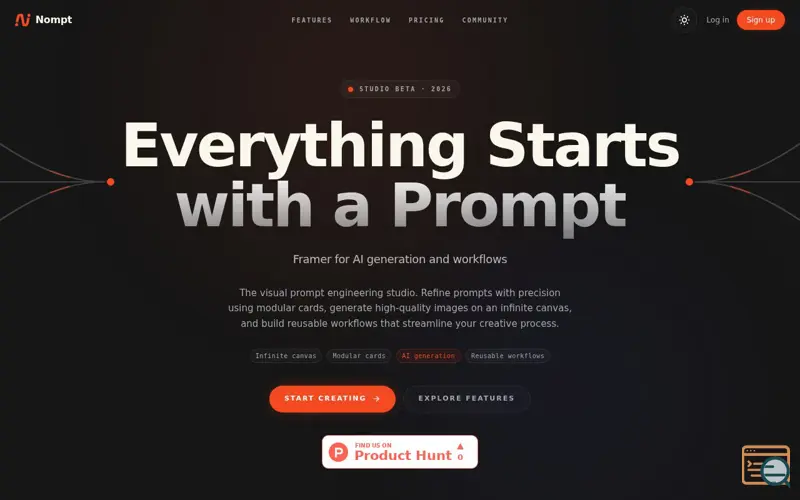Screenshot of Nompt