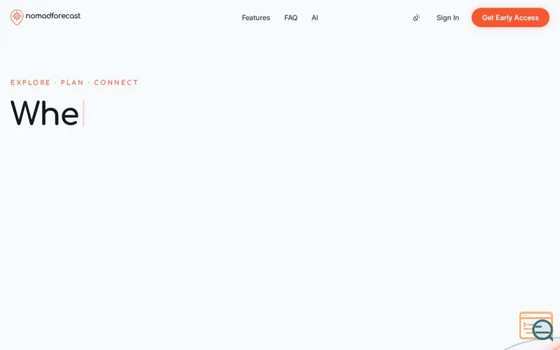 Screenshot of Nomadforecast
