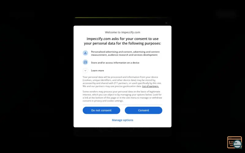 Screenshot of impeccify.com