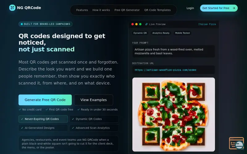 Screenshot of NG QRCode