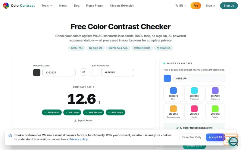 Screenshot of ColorContrast