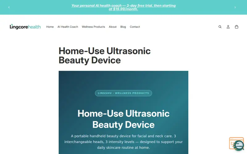 Screenshot of Home-Use Ultrasonic Beauty Device