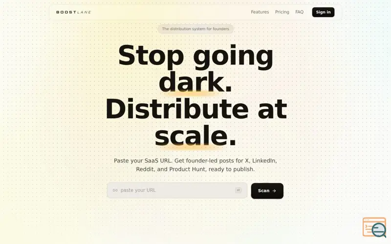 Screenshot of Boostlane