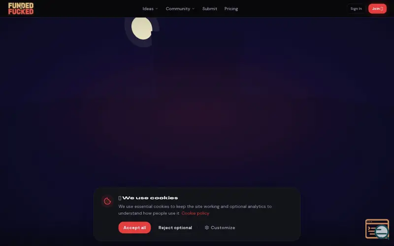 Screenshot of FundedOrFucked