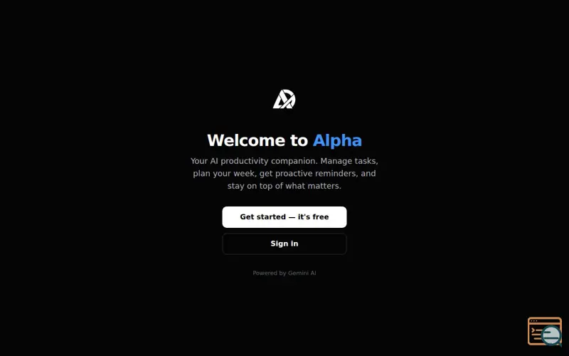 Screenshot of Alpha