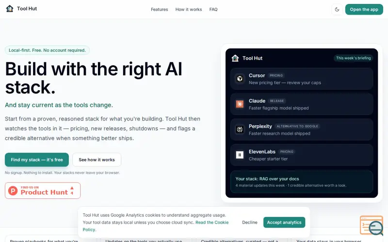 Screenshot of Tool Hut