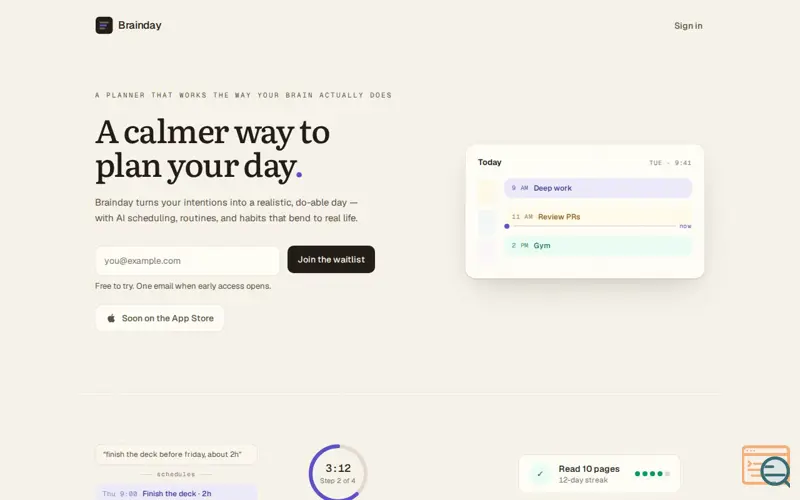 Screenshot of Brainday