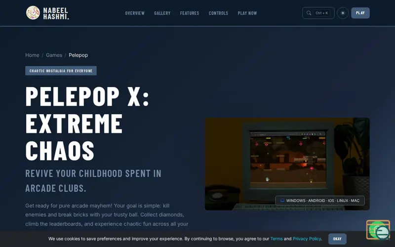 Screenshot of PELEPOP X: EXTREME CHAOS