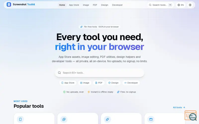 Screenshot of OneTool
