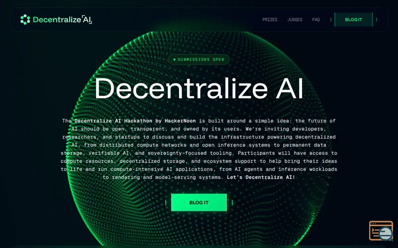 Screenshot of Decentralize AI Hackathon