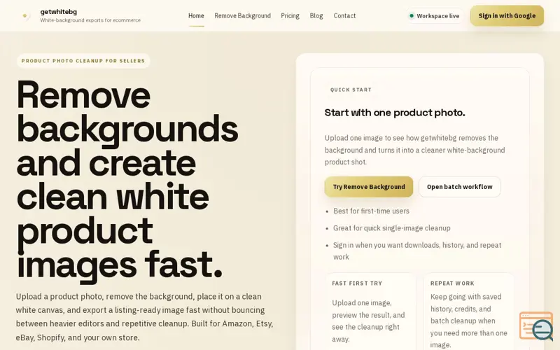 Screenshot of GetWhiteBG