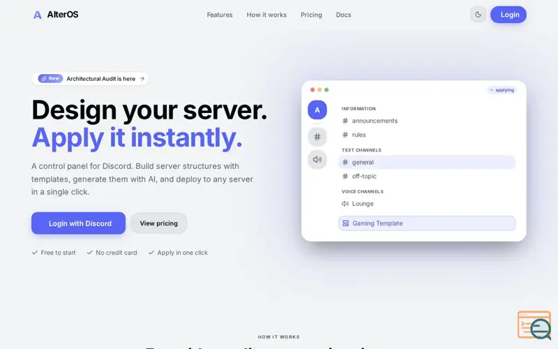 Screenshot of AlterOS
