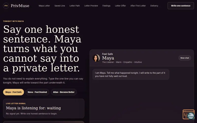 Screenshot of PrivMuse
