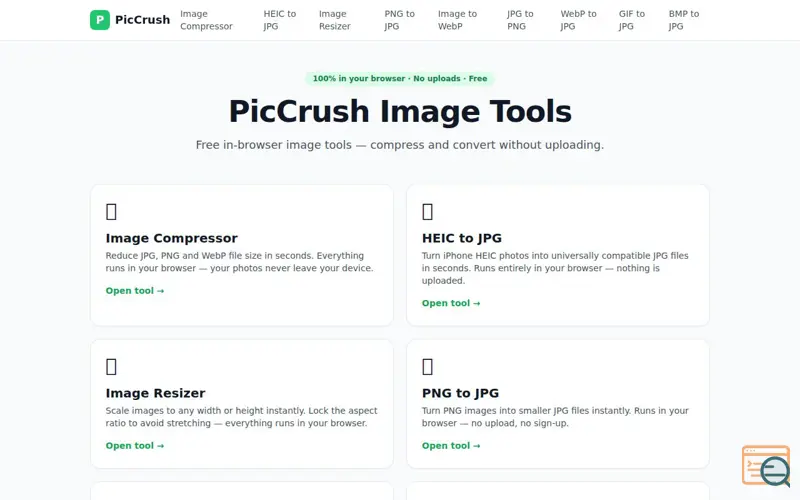 Screenshot of PicCrush