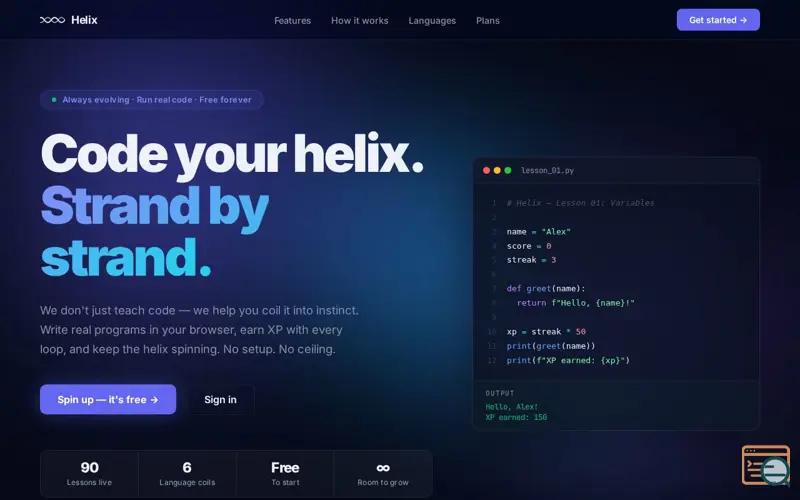 Screenshot of Helix