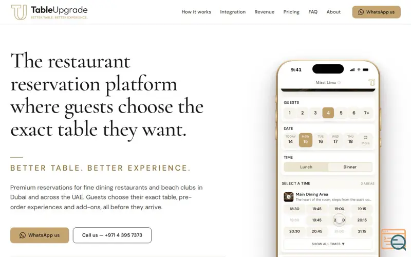 Screenshot of TableUpgrade