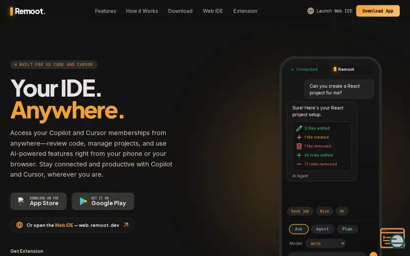 Screenshot of Remoot: Bridge for VSCode & Cursor