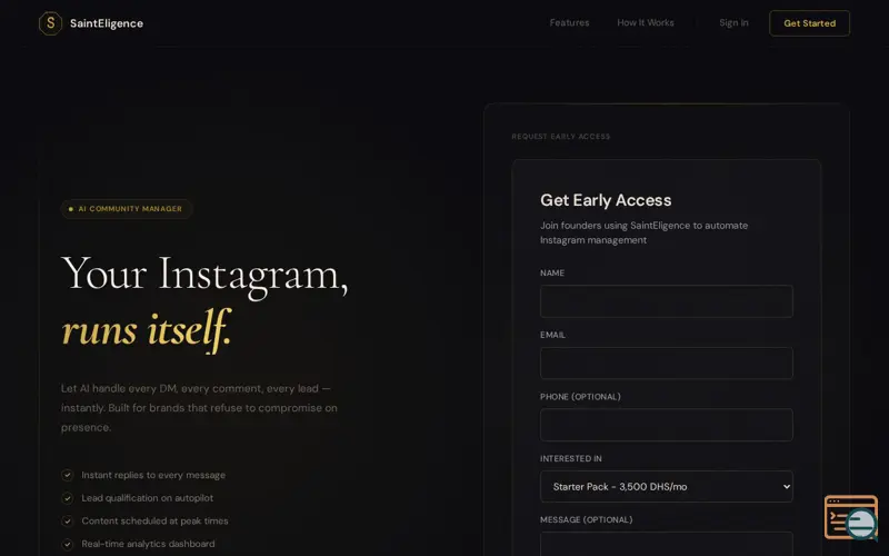 Screenshot of SAINTELIGENCE CM