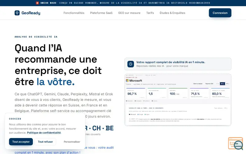 Screenshot of GeoReady